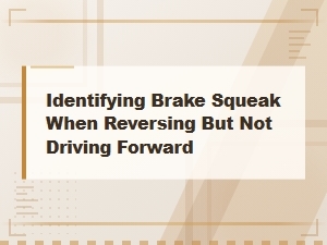 Squeaky Brakes When Reversing, Not Driving Forward