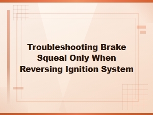 Troubleshooting Reverse Brake Squeal and Electrical Issues