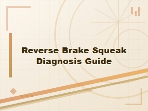 Diagnosing Reverse Gear Brake Squeak Noise